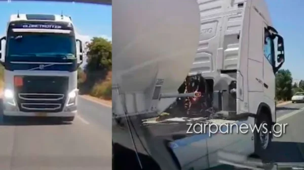 Κρήτη: Επικίνδυνος οδηγός βυτιοφόρου «έπαιζε τα φώτα» για να κάνει προσπέραση κοντά στο αεροδρόμιο Χανίων, δείτε βίντεο