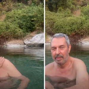 Ο Χρήστος Χατζηπαναγιώτης στα Λουτρά Θερμοπυλών για μπάνιο: «Ζούμε στον παράδεισο»