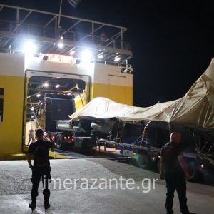 Μεταφέρθηκε με πλοίο το F-16 που έκανε αναγκαστική προσγείωση στο αεροδρόμιο Ζακύνθου (ΒΙΝΤΕΟ-ΦΩΤΟ)