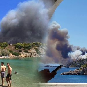 Καταστροφική πυρκαγιά στη Σαλαμίνα: Δύο νεκροί, τέσσερις με εγκαύματα, καίγονται σπίτια, εκκενώνονται περιοχές μέσω θάλασσας