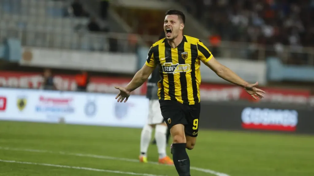 ΑΕΚ – ΟΦΗ: Το γκολ του Γιόβιτς για το 1-0 στον τελικό του Super Cup