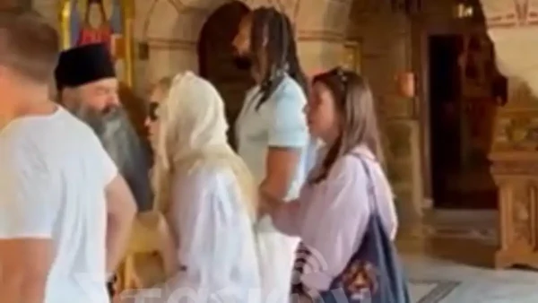 Η Madonna σε μοναστήρι στα Μετέωρα: Εικόνες και βίντεο από την επίσκεψή της στη Μονή Βαρλαάμ