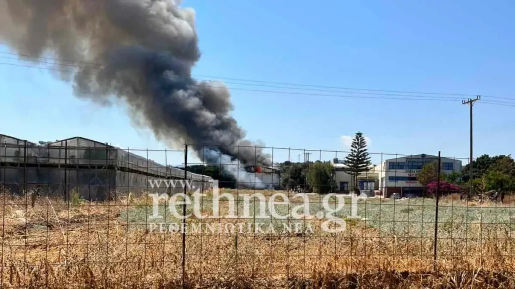 Φωτιά σε αποστακτήριο στο Ρέθυμνο – Μεγάλη η κινητοποίηση της πυροσβεστικής