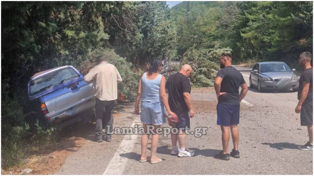 Τροχαίο στο δρόμο προς Μπράλο - Αγροτικό «έφυγε» έξω και κατέβασε δύο δέντρα - Δείτε εικόνες