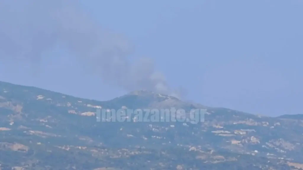 Πυρκαγιά στη Ζάκυνθο στην περιοχή Ελιές: Μήνυμα 112 για ετοιμότητα – Βελτιωμένη εικόνα στον Μαραθιά