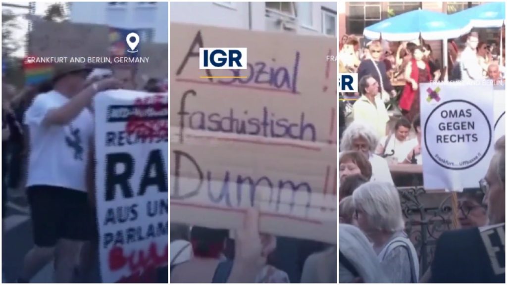 Στους δρόμους οι Γερμανοί μετά την εκλογική νίκη του ακροδεξιού AfD, μαζικές διαδηλώσεις και ένταση με την αστυνομία, βίντεο και φωτογραφίες