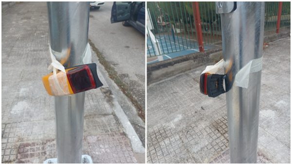 Μισοτελειωμένη διάβαση έξω από το 19ο Δημοτικό Σχολείο Λαμίας