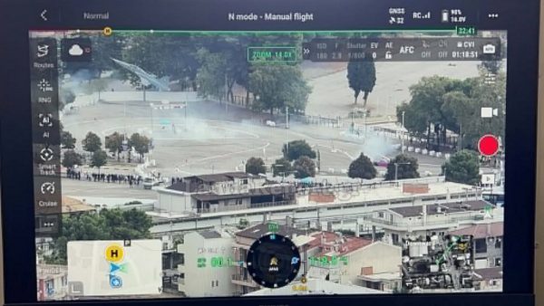 Λαμία: Το drone του Δήμου για τις πυρκαγιές «κατέγραψε» τον καπνό από τις δοκιμές στο DRIFT (ΦΩΤΟ)