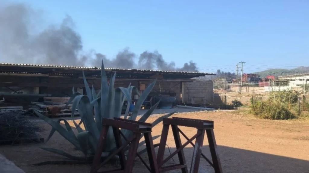 Φωτιά στην περιοχή Ξηροπήγαδο στη Μάνδρα: Εστάλη μήνυμα από το 112 για τους πυκνούς καπνούς