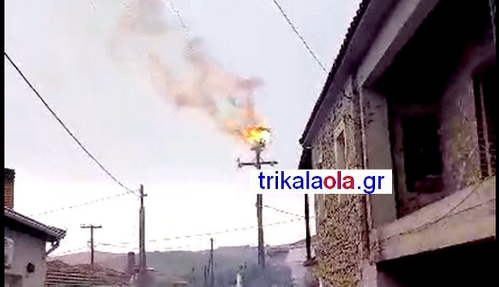 Κεραυνός έπεσε πάνω σε στύλο της ΔΕΗ με φωλιά πελαργών - ΒΙΝΤΕΟ
