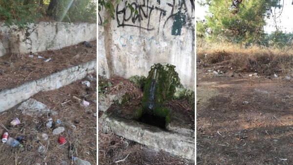 Αποκατάσταση κρήνης στην παλιά εθνική Λαμίας - Λάρισας στην ανατολική Φθιώτιδα