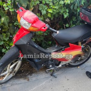 Λαμία: Εκτροπή δικύκλου στα Γαλανέικα (ΦΩΤΟ)