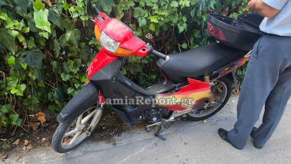 Λαμία: Εκτροπή δικύκλου στα Γαλανέικα (ΦΩΤΟ)