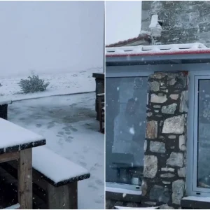 Τα πρώτα χιόνια του φθινοπώρου στον Όλυμπο, άσπρισε το Οροπέδιο των Μουσών, δείτε βίντεο