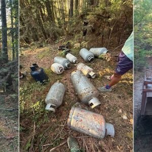 Ασυνείδητος γέμισε το δάσος στη Μενδενίτσα με επικίνδυνες φιάλες προπανίου (ΦΩΤΟ-ΒΙΝΤΕΟ)