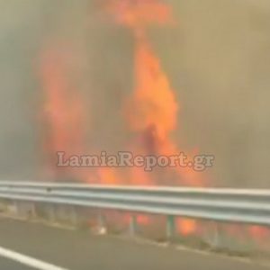 Ράχες: Πυρκαγιά σε ξερά χόρτα στην παλιά εθνική οδό - Χτύπησαν οι καμπάνες του χωριού