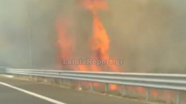 Ράχες: Πυρκαγιά σε ξερά χόρτα στην παλιά εθνική οδό - Χτύπησαν οι καμπάνες του χωριού