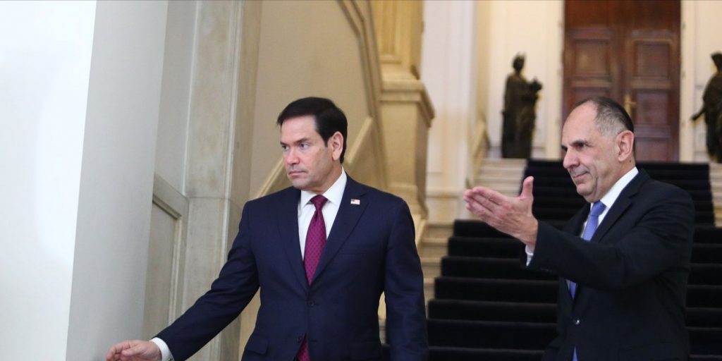 Στην Αθήνα ο Ρούμπιο: Στις 6:30 στην Πνύκα, στις 7 στον Μητσοτάκη -Οι δηλώσεις με τον Γεραπετρίτη, τι είπε για ενέργεια, άμυνα, τα μηνύματα που έστειλε