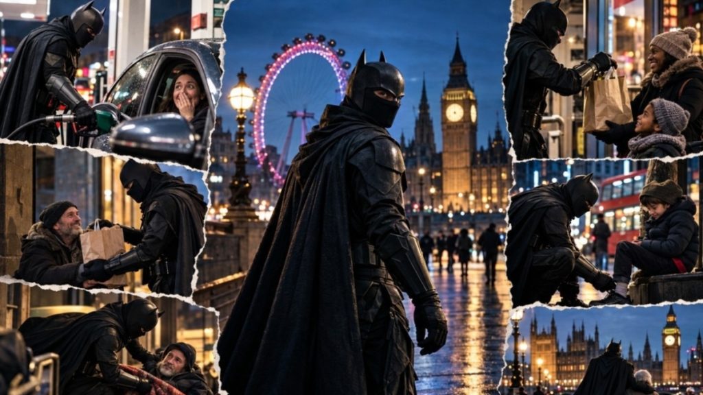 Ο «Batman του Λονδίνου»: Ο άγνωστος με τη μάσκα που πληρώνει βενζίνες, πρόστιμα και φαγητό για αγνώστους! (ΒΙΝΤΕΟ)