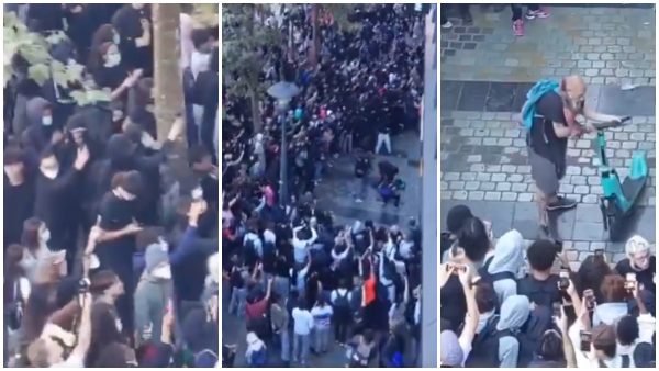 «Χάος» στο Βέλγιο: Διαδηλώσεις φοιτητών κατά του κόστους της εκπαίδευσης με «άρωμα» Γαλλίας – Έσπασαν βιτρίνες και έκαψαν κάδους