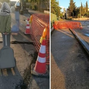 Λαμία: Ακατάλληλα έργα και κίνδυνος για τους μαθητές έξω από το 11ο Δημοτικό σχολείο