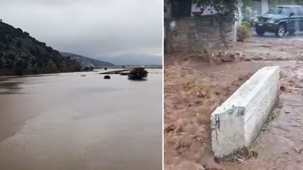Μήνυμα του 112 σε ολόκληρη την Κρήτη για την κακοκαιρία: Πλημμύρισαν δρόμοι, υπερχείλισε χείμαρρος στα Ζωνιανά  -Δείτε βίντεο