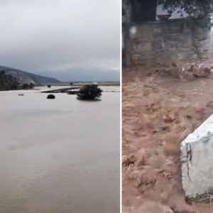 Μήνυμα του 112 σε ολόκληρη την Κρήτη για την κακοκαιρία: Πλημμύρισαν δρόμοι, υπερχείλισε χείμαρρος στα Ζωνιανά  -Δείτε βίντεο