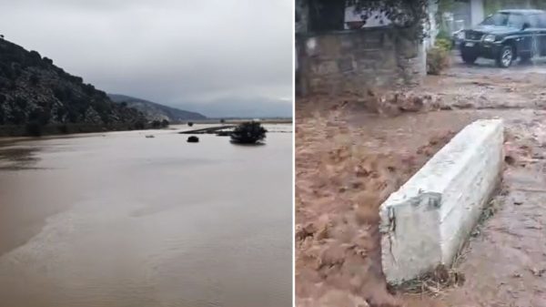 Μήνυμα του 112 σε ολόκληρη την Κρήτη για την κακοκαιρία: Πλημμύρισαν δρόμοι, υπερχείλισε χείμαρρος στα Ζωνιανά  -Δείτε βίντεο