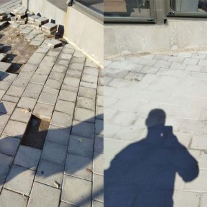 Αποκαταστάθηκαν τα πλακάκια που είχαν φύγει στο πεζοδρόμιο της Βασιλικών αλλά ποιος το σέβεται;