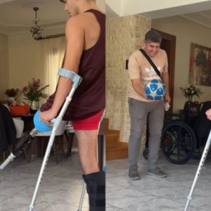 Ο Σταύρος Φλώρος παίζει μπάλα με το προσθετικό πόδι του - "Μου έχει λείψει να μπορώ να κάνω πράγματα πιο απλά"