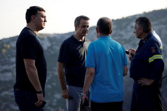 Η αυτοψία του Κυριάκου Μητσοτάκη στην Πάρνηθα -Πού πήγε, ποιοι τον συνόδευσαν