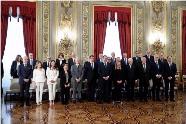 Ιταλία: H ορκωμοσία της κυβέρνησης της Τζόρτζια Μελόνι