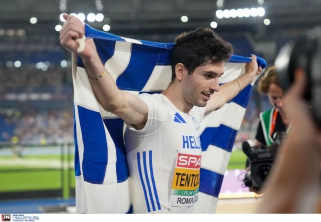 Μίλτος Τεντόγλου: Η απονομή του χρυσού μεταλλίου στον πρωταθλητή Ευρώπης