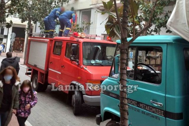 Επιχείρηση διάσωσης για γατάκι στο κέντρο της πόλης