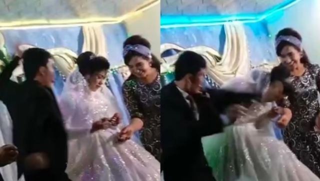 Γαμπρός στη γαμήλια τελετή βαράει μπουνιά στο κεφάλι της νύφης επειδή τον κέρδισε σε παραδοσιακό παιχνίδι