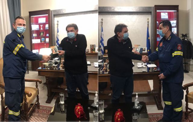 Ο Αντιπεριφερειάρχης Φθιώτιδας υποδέχτηκε τους νέους επικεφαλής του Πυροσβεστικού Σώματος στη Στερεά