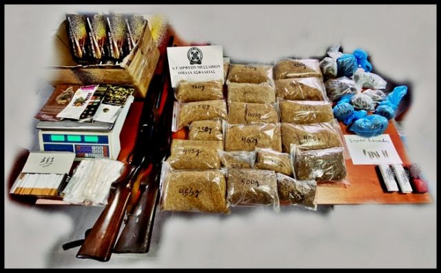 Η έρευνα στη στάνη αποκάλυψε, ναρκωτικά, λαθραία καπνικά και όπλα