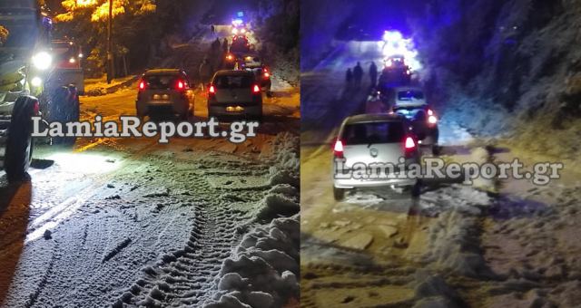 Εγκλωβίστηκαν αυτοκίνητα στο δρόμο για Παύλιανη - ΦΩΤΟ