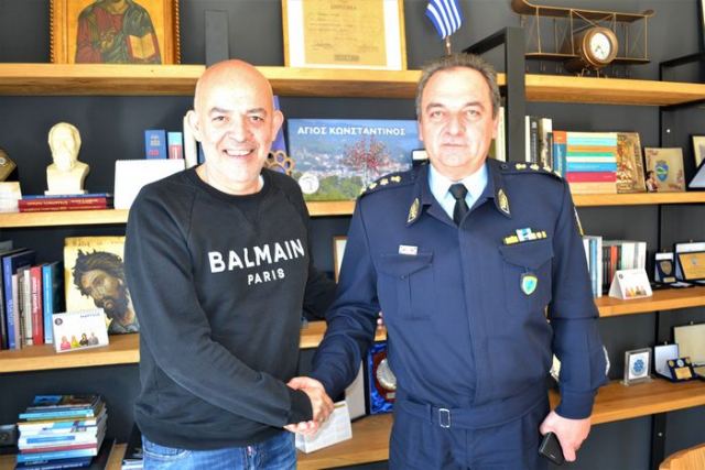 Επίσκεψη του νέου Αστυνομικού διευθυντή Φθιώτιδας στο Δήμαρχο Καμένων Βούρλων