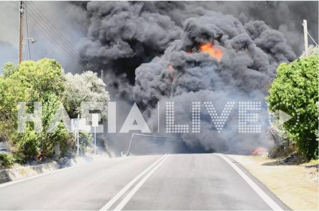 Φωτιά στα Κρέστενα Ηλείας: Κάτοικοι τρέχουν να σωθούν – Φλόγες φτάνουν στα σπίτια – Εκκενώνονται περιοχές