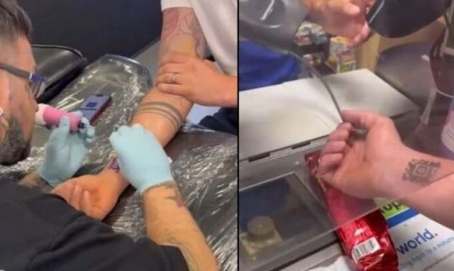 Έκανε τατουάζ στο χέρι τον κωδικό της κάρτας του σούπερ μάρκετ επειδή την ξεχνούσε διαρκώς (vid)