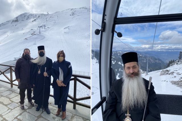 Ο Φθιώτιδος Συμεών στο Χιονοδρομικό Κέντρο Παρνασσού (ΦΩΤΟ)