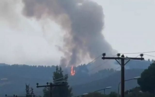 Τρεις φωτιές στη Χαλκιδική μετά από πτώση κεραυνών