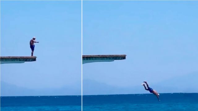 Γυμναστική και… αναισθησία συστήνει ο 92χρονος που έκανε βουτιά από το τραμπολίνο