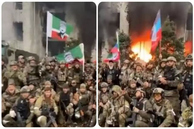 Πόλεμος στην Ουκρανία: Οι Τσετσένοι πανηγυρίζουν στην ισοπεδωμένη Μαριούπολη