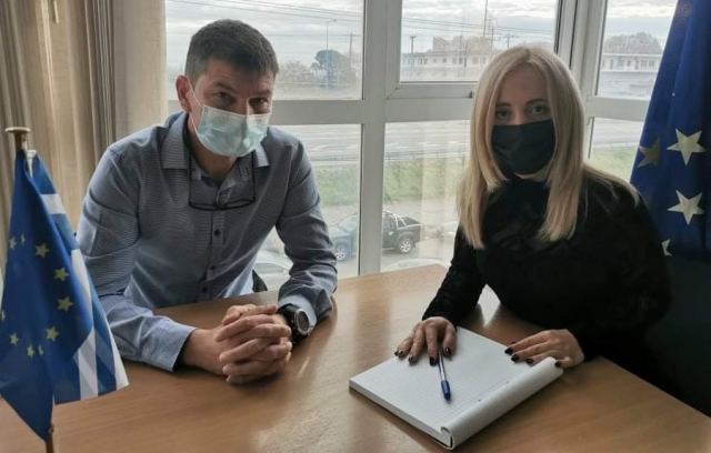 Συνάντηση εργασίας του Κώστα Αποστολόπουλου με τη Δ/ντρια του Ο.Π.Ε.Κ.Ε.Π.Ε.