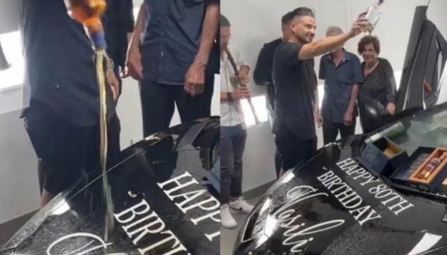 Tα πιο πρωτότυπα «εγκαίνια»: Έλληνες στην Αυστραλία έλουσαν με ουίσκι τη νέα τους Lamborghini