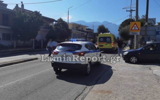 Τροχαίο με μηχανή στη Λαμία - ΦΩΤΟ