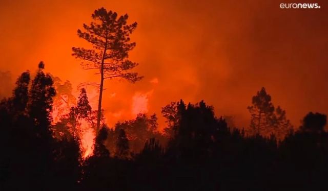 Πύρινος εφιάλτης στην Πορτογαλία – Τα θερμόμετρα έχουν ήδη δείξει 44° Κελσίου