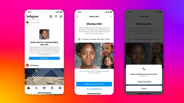 Τα Amber Alerts έρχονται στο Instagram